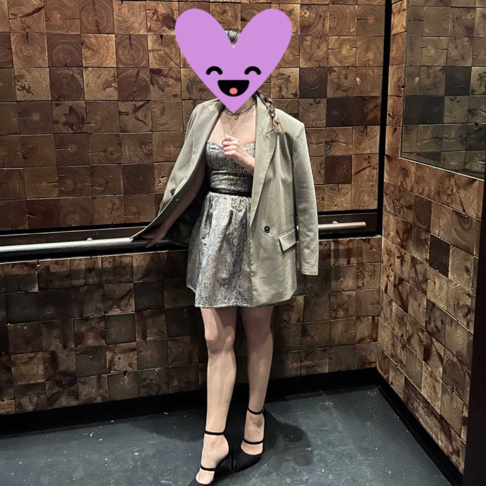 Bershka metallic dress